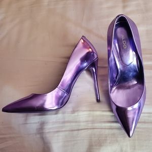 Aldo metallic Purple High heel Pumps